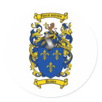 BROWN FAMILY CREST -  BROWN COAT OF ARMS STICKERS