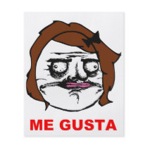 Brown Female Me Gusta Comic Rage Face Meme Flyers