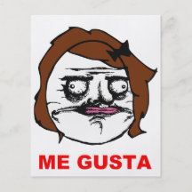 Brown Female Me Gusta Comic Rage Face Meme Flyers