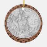 brown floral photo frame ornaments
