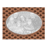 brown floral  photoframe post cards