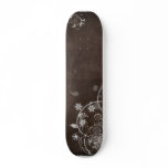 Brown Floral Skateboards