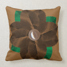 Brown Flower American MoJo Pillows