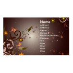 Brown Flowers & Vines Business Cards