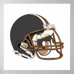 Brown Football Helmet posters