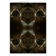 Brown Fractal Pattern. Greeting Card