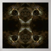Brown Fractal Pattern. Posters