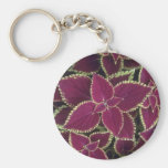 Brown Garden Coleus (Coleus Hybridus) flowers Keychain