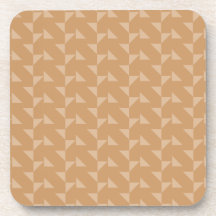 Brown Geometric Pattern. Coasters