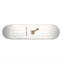 Brown giraffe custom skate board
