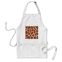 Brown Giraffe Print Pattern. Aprons