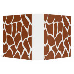 Brown Giraffe Print Pattern. Vinyl Binders