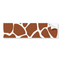 Brown Giraffe Print Pattern. Bumper Stickers