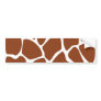 Brown Giraffe Print Pattern. Bumper Stickers