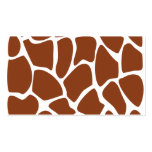 Brown Giraffe Print Pattern. Business Card Template