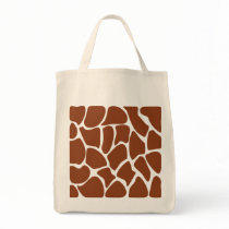 Brown Giraffe Print Pattern. Canvas Bag