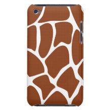 Brown Giraffe Print Pattern. Barely There iPod Cases