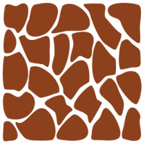 Brown Giraffe Print Pattern. Cut Outs