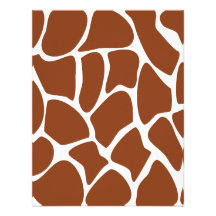 Brown Giraffe Print Pattern. Invitations