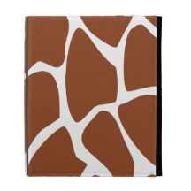 Brown Giraffe Print Pattern. iPad Cases
