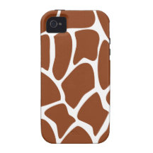 Brown Giraffe Print Pattern. iPhone 4/4S Covers