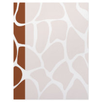 Brown Giraffe Print Pattern. Custom Letterhead