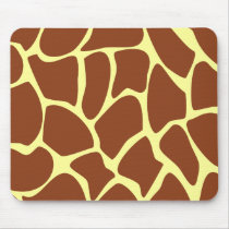 Brown Giraffe Print Pattern. Mouse Pad