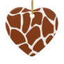 Brown Giraffe Print Pattern. Christmas Tree Ornaments