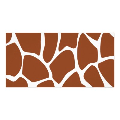 Brown Giraffe Print Pattern. Picture Card by Graphics_By_Metarla