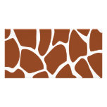 Brown Giraffe Print Pattern. photo cards