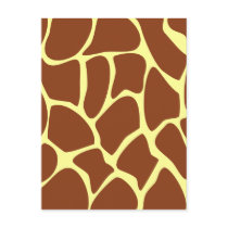 Brown Giraffe Print Pattern. Postcard