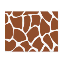 Brown Giraffe Print Pattern. Postcards