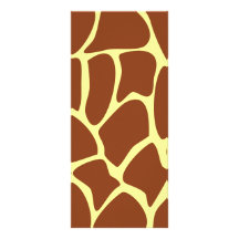 Brown Giraffe Print Pattern. Rack Cards