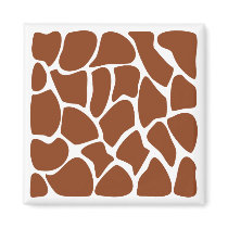 Brown Giraffe Print Pattern. Refrigerator Magnets