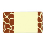 Brown Giraffe Print Pattern. Shipping Labels