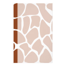 Brown Giraffe Print Pattern. Stationery Design