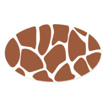 Brown Giraffe Print Pattern. Sticker