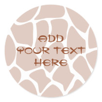 Brown Giraffe Print Pattern. Stickers