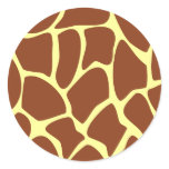 Brown Giraffe Print Pattern. Stickers