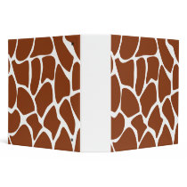 Brown Giraffe Print Pattern. Vinyl Binders