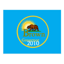 BROWN Governor 2010 Postcard