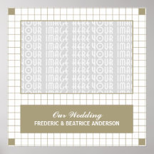 Brown Grid Photo Print