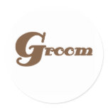 Brown Groom Stickers
