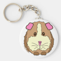 Brown Guinea Pig Key Chains