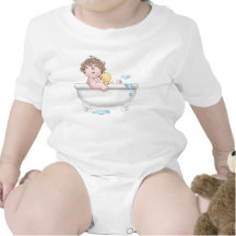 Brown Hair Bath Time T-shirt