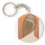 Brown Hair Lady Keychain