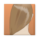 Brown Hair Lady Magnets