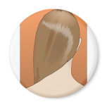 Brown Hair Lady Fridge Magnet