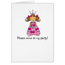 Brown haired princess greeting cards