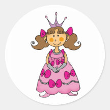 Brown haired princess stickers